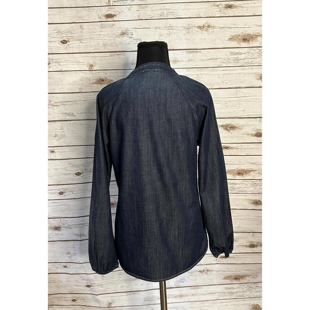 AG Adriano Goldschmied cotton chambray long sleeve popover shirt/top Size XS - Picture 6 of 7